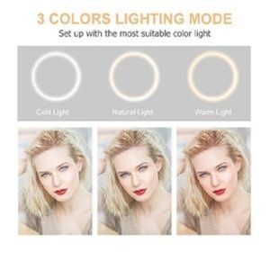 10" portable ringlight tripod phone stand